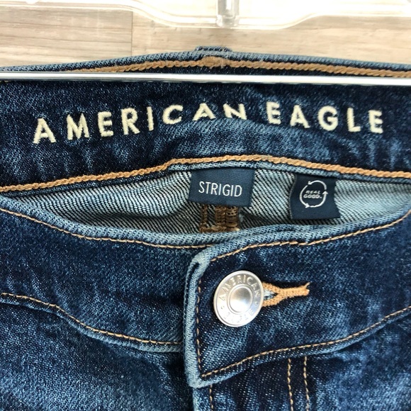 American Eagle Outfitters Dark Blue Jean Shorts - Picture 2 of 8